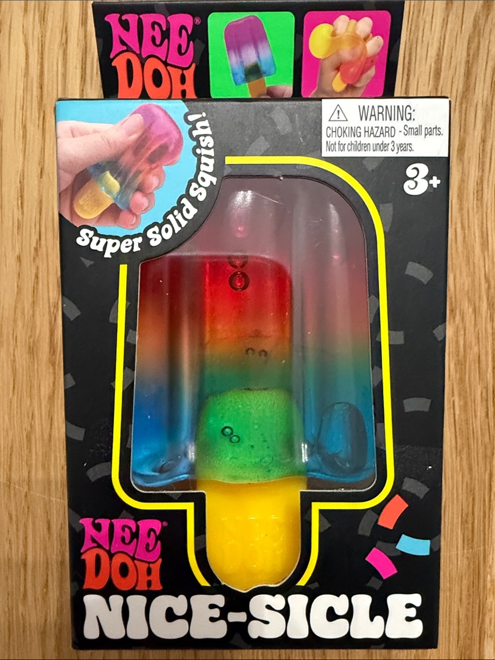 AUTHENTIC Schylling NeeDoh Nice-Sicle Rainbow Super Solid Squish Fidget Toy NWT